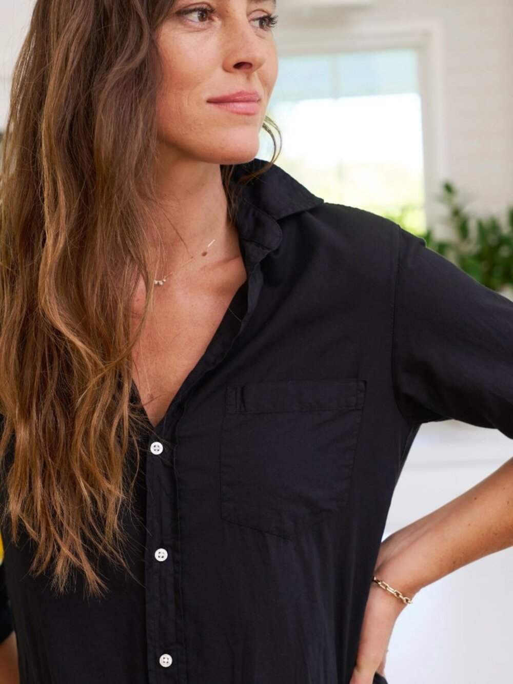 Frank & Eileen, Rory Organic Voile Black L - Picture 3 of 6